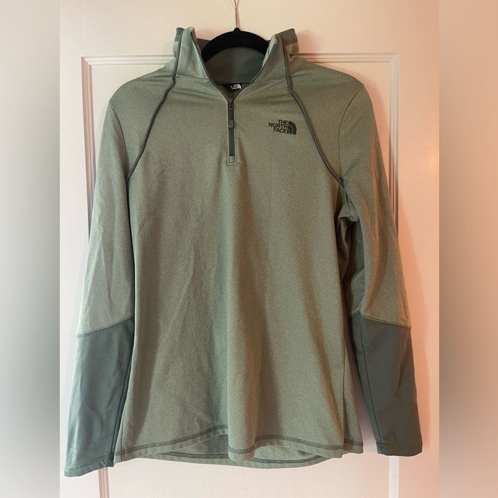 North Face quarter zip - green